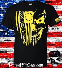 t-shirt,We The People,Death Skull,American Flag,Dont Tread On Me,2A,Custom shirt