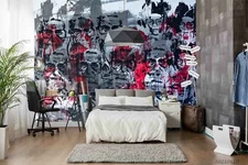3D Graffiti Great Man Wallpaper Wall Mural Removable Self-adhesive Sticker3731