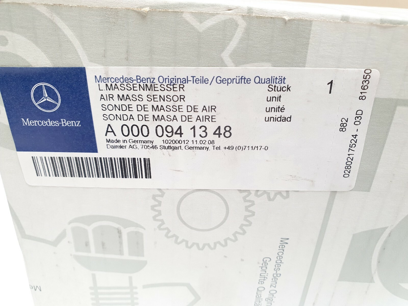 Original Mercedes-Benz V-Klasse Vito W638 Luftmassenmesser  