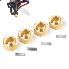 4x Brass Wheel Hex Hub Extenders Parts for Axial 1/24 RC SCX24 90081 Crawler