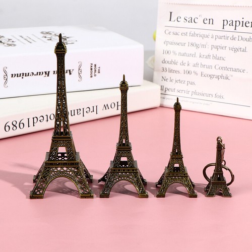 Retro Paris Eiffelturm Modell Home Schreibtisch Bronze Metall Statue Figurinevg - Bild 9 von 16