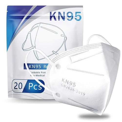 50 / 100 Pcs White KN95 Protective 5 Layer Disposable Face Mask Mouth Nose Cover