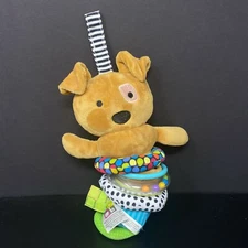 Kids Preferred Brown Dog Vibrating Baby Plush Toy Rattle Hanging Pull Teething