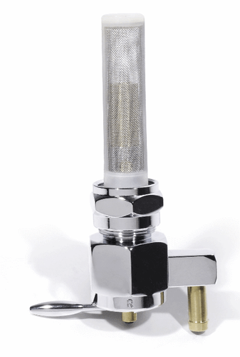 Benzinhahn Performance High Flow Chrom für Harley 13/16" Anschluß seitlich 8mm - Picture 1 of 2