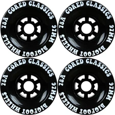 Bigfoot Longboard Wheels 97mm 78a Cored Classics Black (Set of 4)
