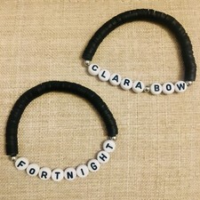 Taylor Swift Eras Tour Friendship Bracelet - Clara Bow - Black Heishi