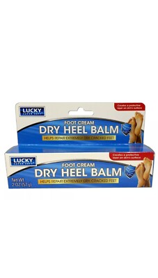 Lucky DRY HEEL BALM FOOT CREAM Repairs Extremely DRY CRACKED Feet Skin  2oz-1Pack