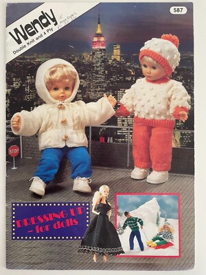 Verkleiden für Puppen STRICKANLEITUNG 16 Puppenkleidung Jacke Wendy 587 GEBRAUCHT