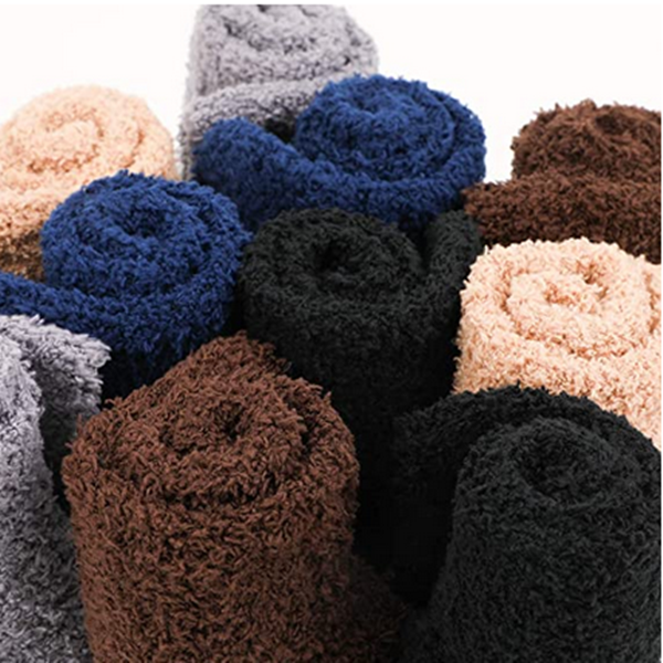 6 Pairs Mens Winter Thermal Thick Bed Socks Fleece Fluffy Cosy Warm