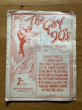 PARTITION VINTAGE - THE GAY'S 90 - WALTZ MEDLEY - PIANO UKULÉLÉ - 1932