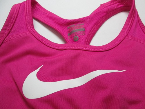 Nike Youth Girls Size M Sport Top Pink Racerback Pullover Dri-Fit Logo Active - Picture 3 of 6