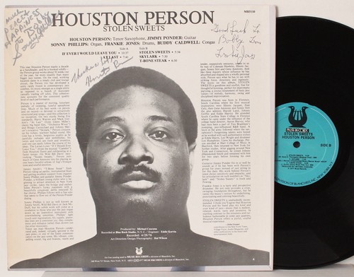 Houston Person LP “Stolen Sweets” ~ Muse 5110 ~ SIGNED by Sonny Phillips, Etc - Picture 2 of 2