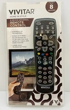 Vivitar 8 Device Universal Remote Control 2019 TV, Blu-Ray, DVD, VCR, Cable
