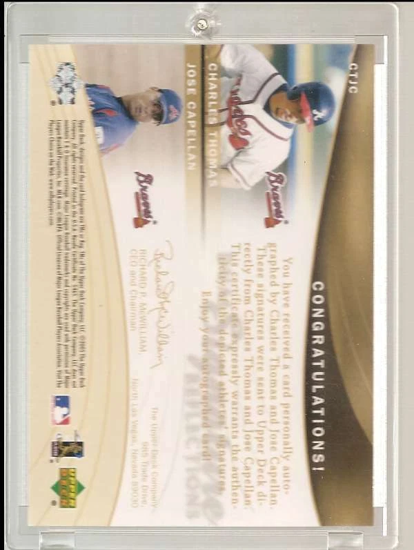 2005 UD Reflections Duel Signature #CTIC Thomas / Capellan Auto - Image 2 of 2