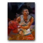 Muggsy Bogues Art Card Limited 17/50 Edward Vela Signed (Charlotte Hornets)