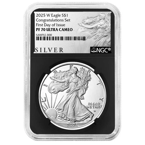 2025-W Proof $1 American Silver Eagle Congratulations Set NGC PF70UC FDI ALS