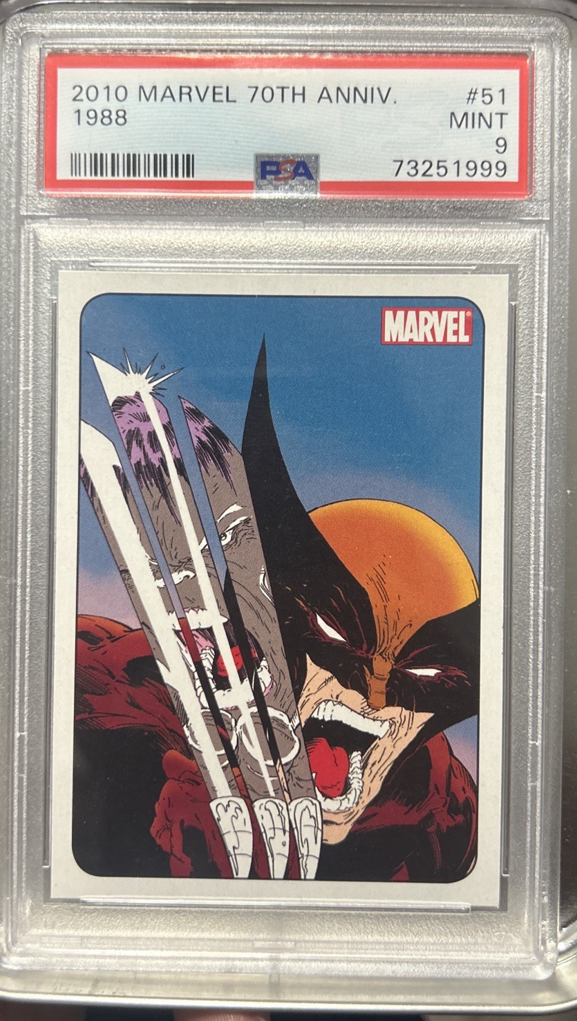 2010 MARVEL 70TH ANNIVERSARY - #51 - 1988 - PSA 9 Wolverine