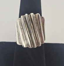 Vintage Taxco Sterling Silver Brutalist Modernist Ring Size 7 Sculptural - 8g