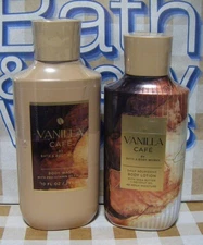 BATH & BODY WORKS 2pc Full Size Shower Set VANILLA CAFE (V/1265)