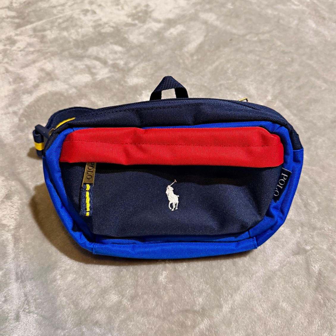 Polo Ralph Lauren Colorblock Belt Bag Fanny Pack Zip, Adjustable Strap Small
