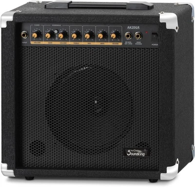Soundking 2-Kanal E-Gitarre Verstärker Combo Amplifier Federhall Reverb EQ 60W