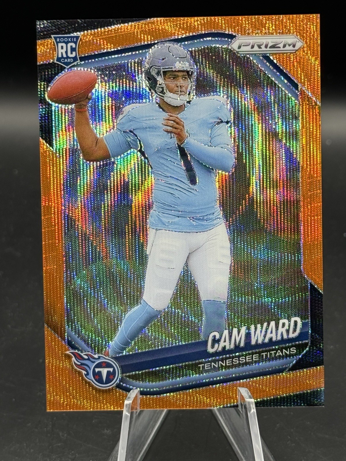 2025 Panini Prizm - Rookies Cam Ward #352 Orange Wave Prizm /65 (RC)