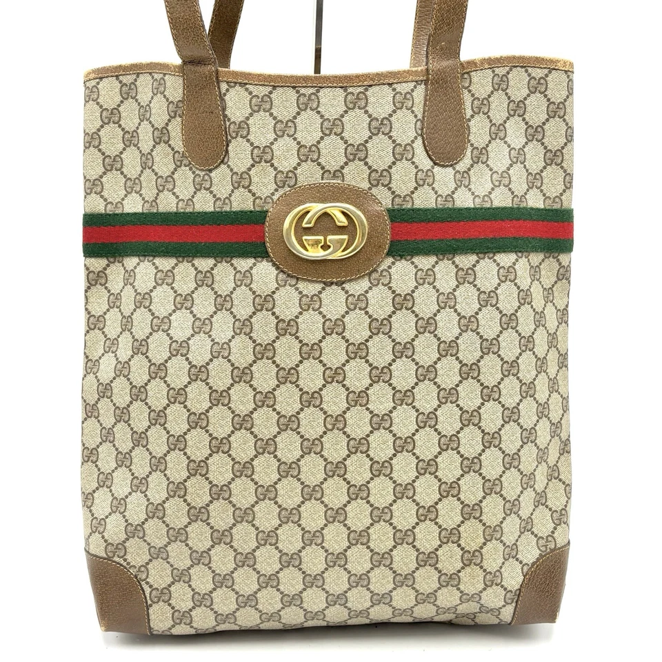 Auténtico bolso de mano Gucci con logotipo entrelazado GG Supreme Sherry Line 2Y2841 Foto 2 de 4