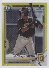 2021 Bowman Chrome Prospects Yellow Refractor 22/75 Ismael Mena #BCP-36 fm0