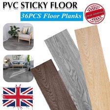 5m² Floor Planks Tiles Self Adhesive Wood Effect Vinyl Flooring Kitchen Bathroom