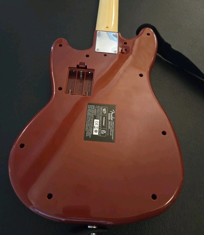 Guitarra RockBand 3 Inalámbrica Stratocaster Fender Mustang Xbox 360 Sin Cubierta de Batería Foto 4 de 4