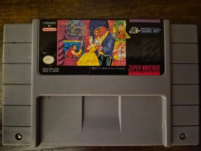 DISNEY'S BEAUTY AND THE BEAST SNES SUPER NINTENDO VIDEO GAME  1991 