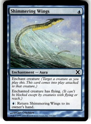MTG 10E 10th Edition Card 107/383 C Shimmering Wings
