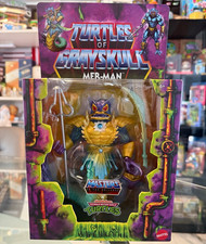 Mattel Turtles of Grayskull Mer-Man Action Figure Trident Sword MOTU TMNT