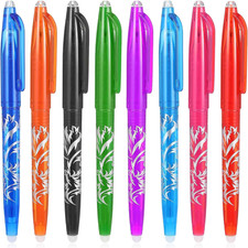 8Pcs Heat Erasable Pens for Fabric, Fabric Marking Pens for Sewing, Disappearing