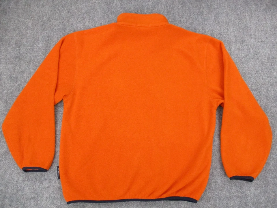 Vintage Nautica Sweater Mens XL Orange 1/4 Zip Fleece Pullover NAUTECH Made USA - Image 4 of 4