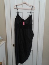 NWT, PRETTY LITTLE THING NIGHTGOWN Lingerie SZ 20 Gown Black C5