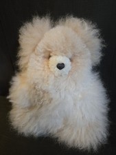 Champagne Alpaca Fur Teddy Bear Super Soft Bear Handmade 10" Toy Collectable