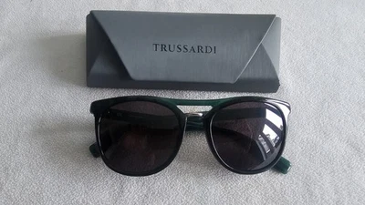 Trussardi green frame sunglasses. STR 187. With case. - Image 1 of 4