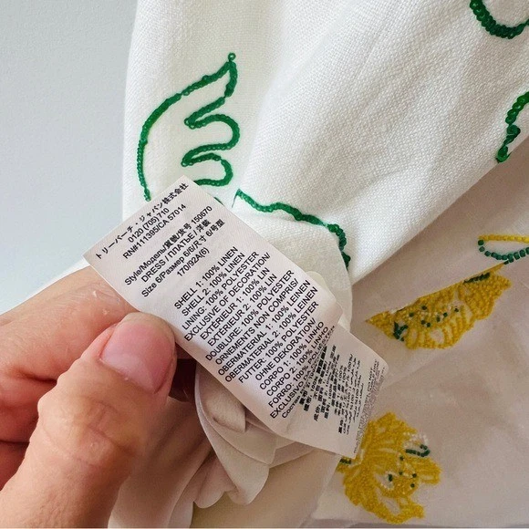 Abito TORY BURCH impreziosito in lino taglia 6