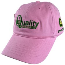 John Deere Quality Equipment LLC Adjustable Hat Ladies Cap Pink NEW with Tags 