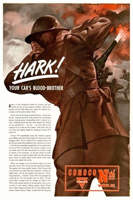  ️ Hark! Conoco Nth Motor Oil - 24x36  Hi-Res  Print - 200 GSM Paper ️