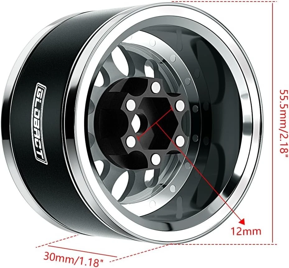 Customizable Beadlock Wheels - 1.9 Inch Aluminum Set for Axial and Redcat RC - Image 4 of 4