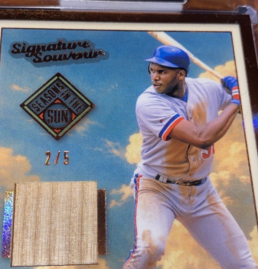 Cliff Floyd Auto /5 Game Used Relic - 2026 Leaf Seasons In The Sun view 3