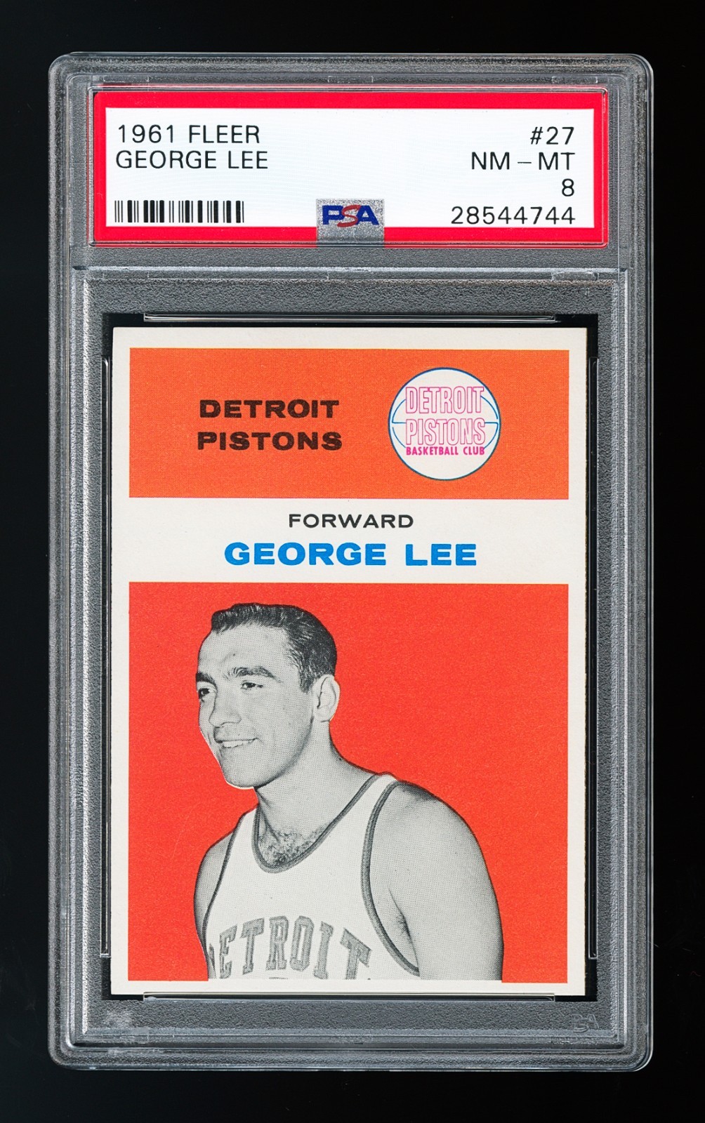 1961 Fleer #27 George Lee Rookie Card PSA 8 with MINT corners