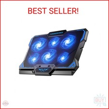 Laptop Cooling Pad, Laptop Cooler with 6 Quiet Led Fans for 15.6-17 Inch Laptop
