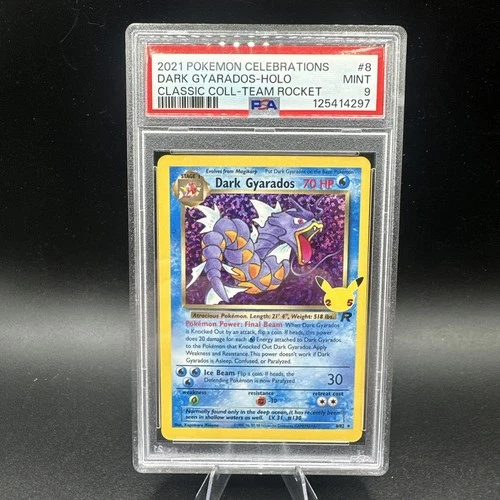 2021 POKEMON CELEBRATIONS CLASSIC COLL #8 DARK GYARADOS-HOLO PSA 9 Mint