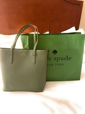 Kate Spade Juliette Leather Medium Cedar Stand Tote (KN188) Laptop Work School