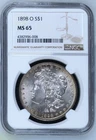 1898 O Morgan Silver Dollar NGC MS65 Mint State Certified New Orleans
