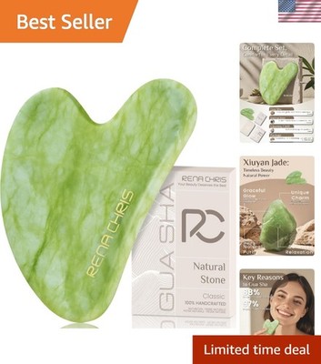 Luxury Gua Sha Facial Tool - Handcrafted Natural Jade for Anti-Aging & Sculpting