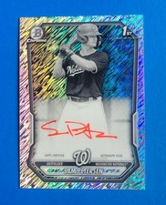 2026 Bowman Sam Petersen Chrome Black and White Shimmer 1st RC Red Ink Auto
